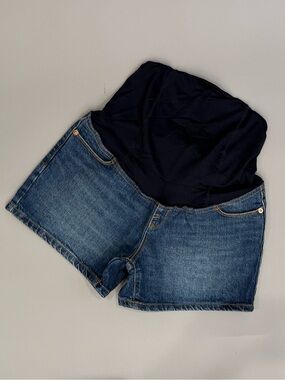 Isabel Maternity by Ingrid & Isabel Dark Blue Denim Shorts